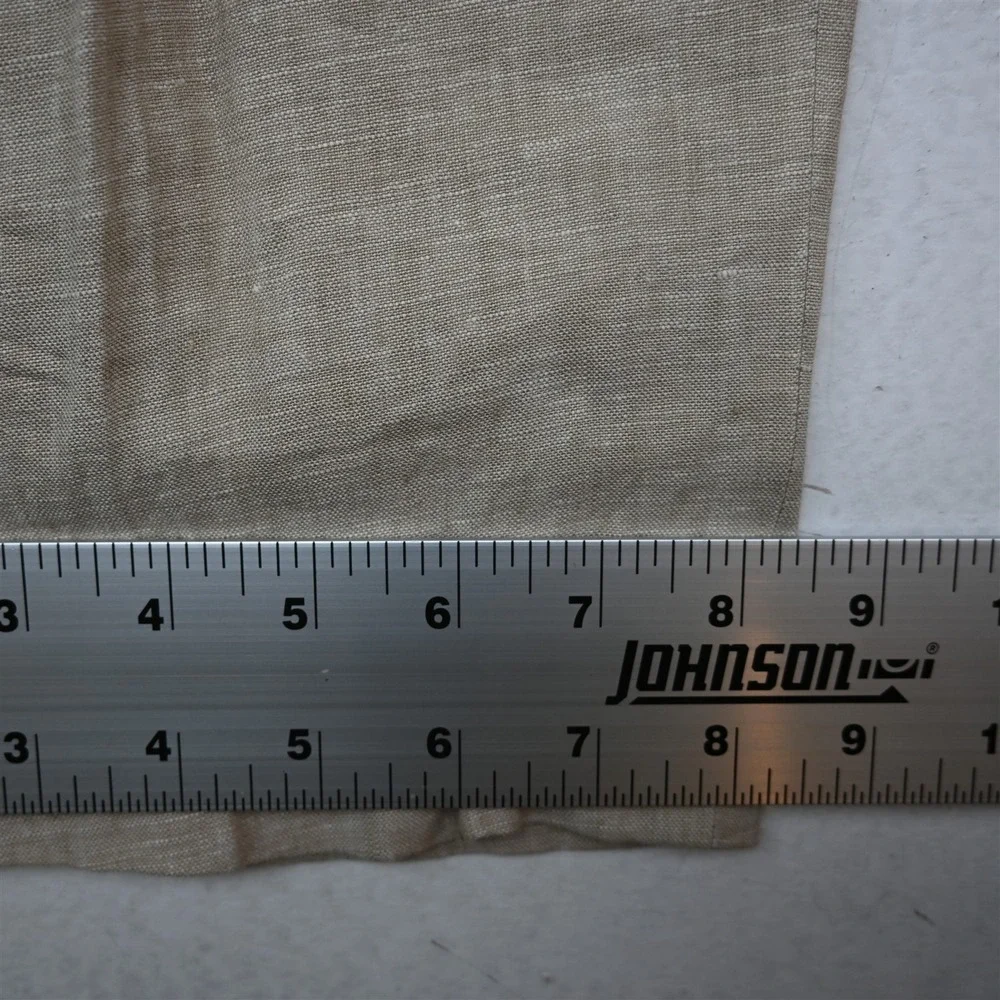 Tommy Hilfiger 46x32 Khaki 100% Linen Flat Front Straight Dress Mens Pants